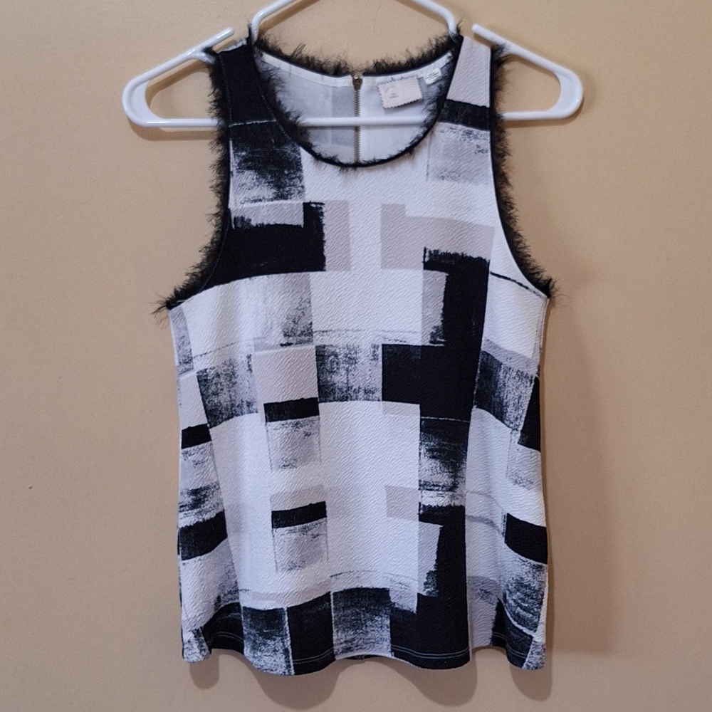 Anthropologie Postmark Anzere Square Print Sleeveless Top